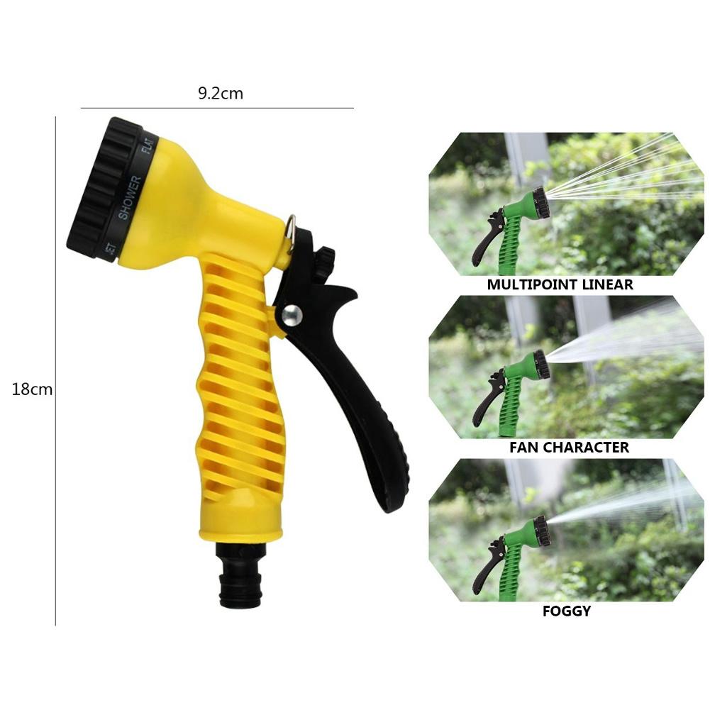 Садовый поливочный пистолет с управлением большим пальцем, шланг для воды, насадка-распылитель, шланг, распылительная насадка, садовая насадка для полива жёлтый