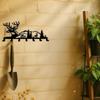 Bohemian Deer Key Holder Wall Organizer 5 Hooks for Keys Coats Hats Nature Farmhouse Cottage Christmas Gift