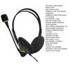 Dual Socket Wired HD-compatible Microphone Superior Headset with Sound Quality Wired Headphones