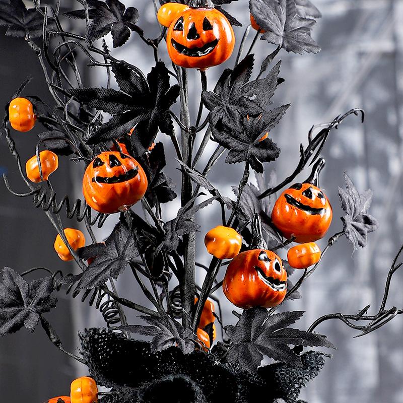Halloween Decorations, Instagram Style, Scary Pumpkins, Maple Leaf Decorated Trees, Home Party Ornaments, Party Decoration Supplies