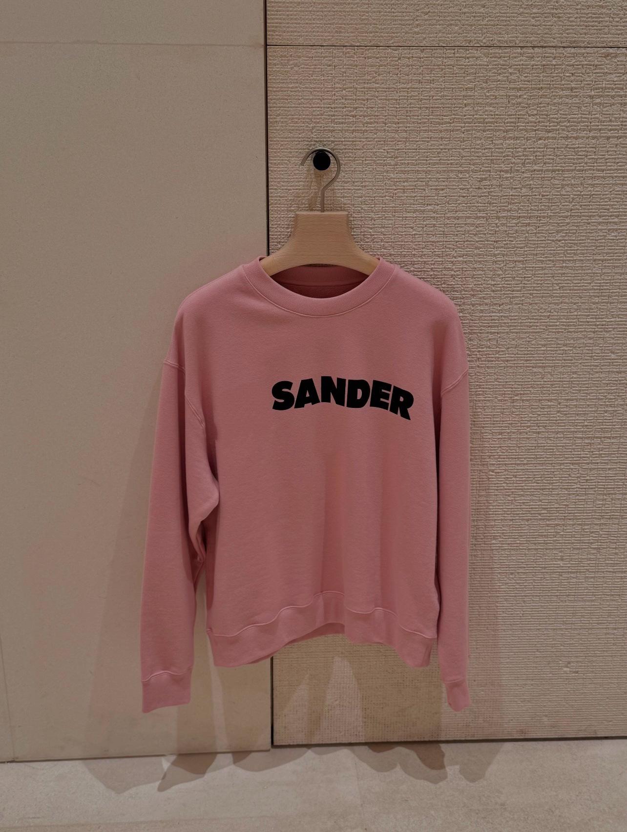 

Unisex Autumn/Winter Minimalist Round Neck Logo Pullover Sweatshirt - 25 in Stock Large рожевий