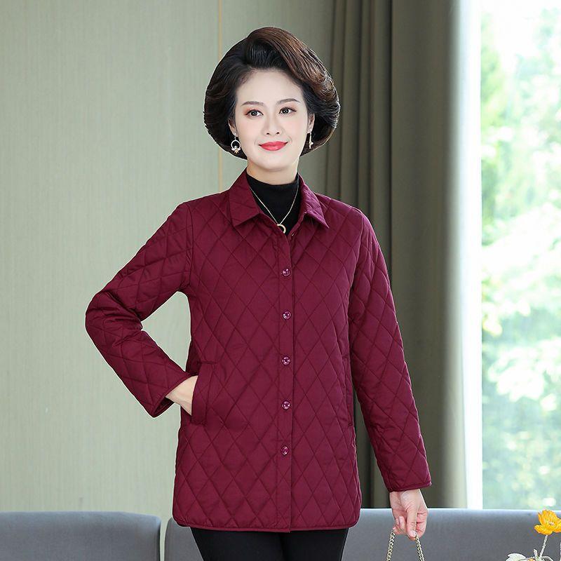 Women's Fashion Plus Size Cotton-padded Clothes for Autumn and Winter Casual Bottoming Lightweight Cotton-padded Clothes