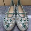 Fashion 2025 New Retro Flower Embroidery Mesh Ballet Flats for Women Plus Size Summer Fashionable Breathable Round Toe Mary Jane Shoes
