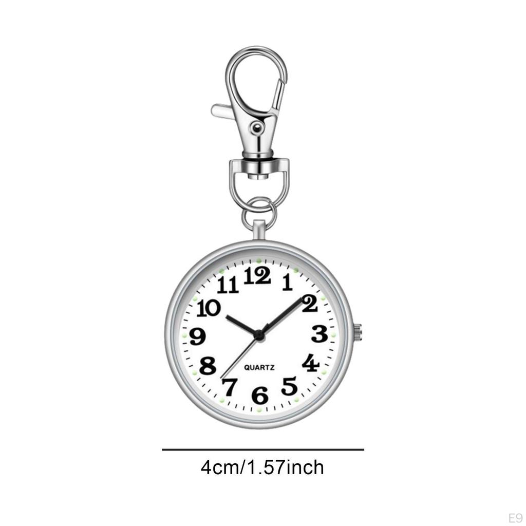 Keychain Pocket Watch Nurse Clock Elegant Portable Women Fob for