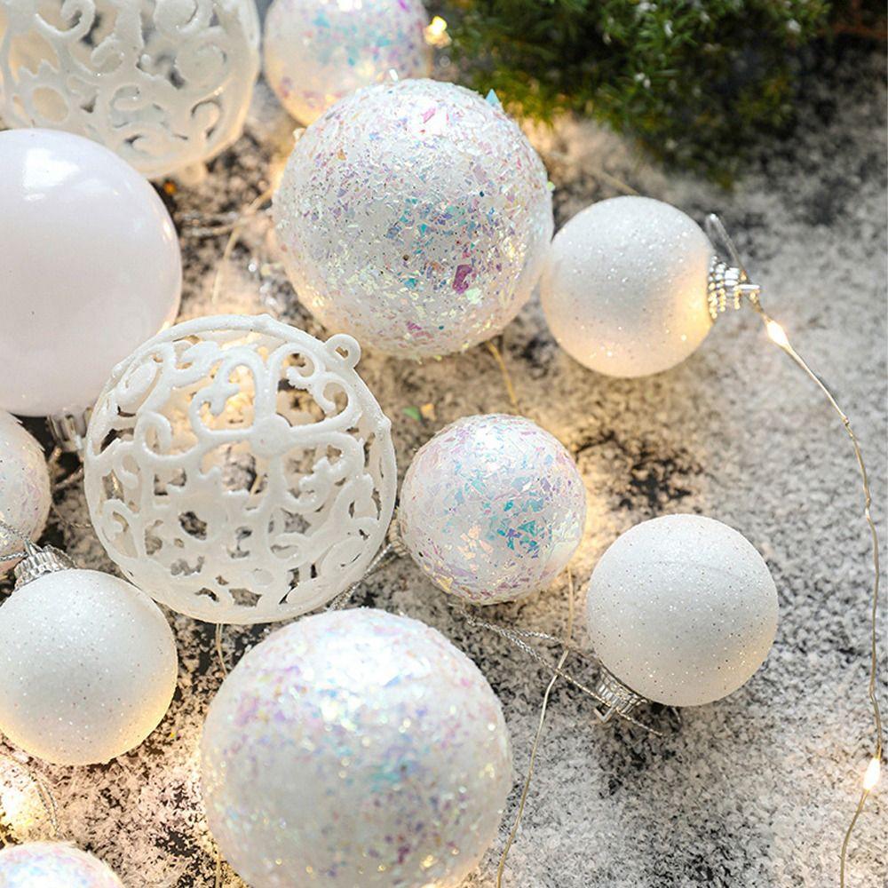 6cm/3.5cm Christmas Hanging Balls Plastic Christmas Tree Pendants  Hotel Office Decor