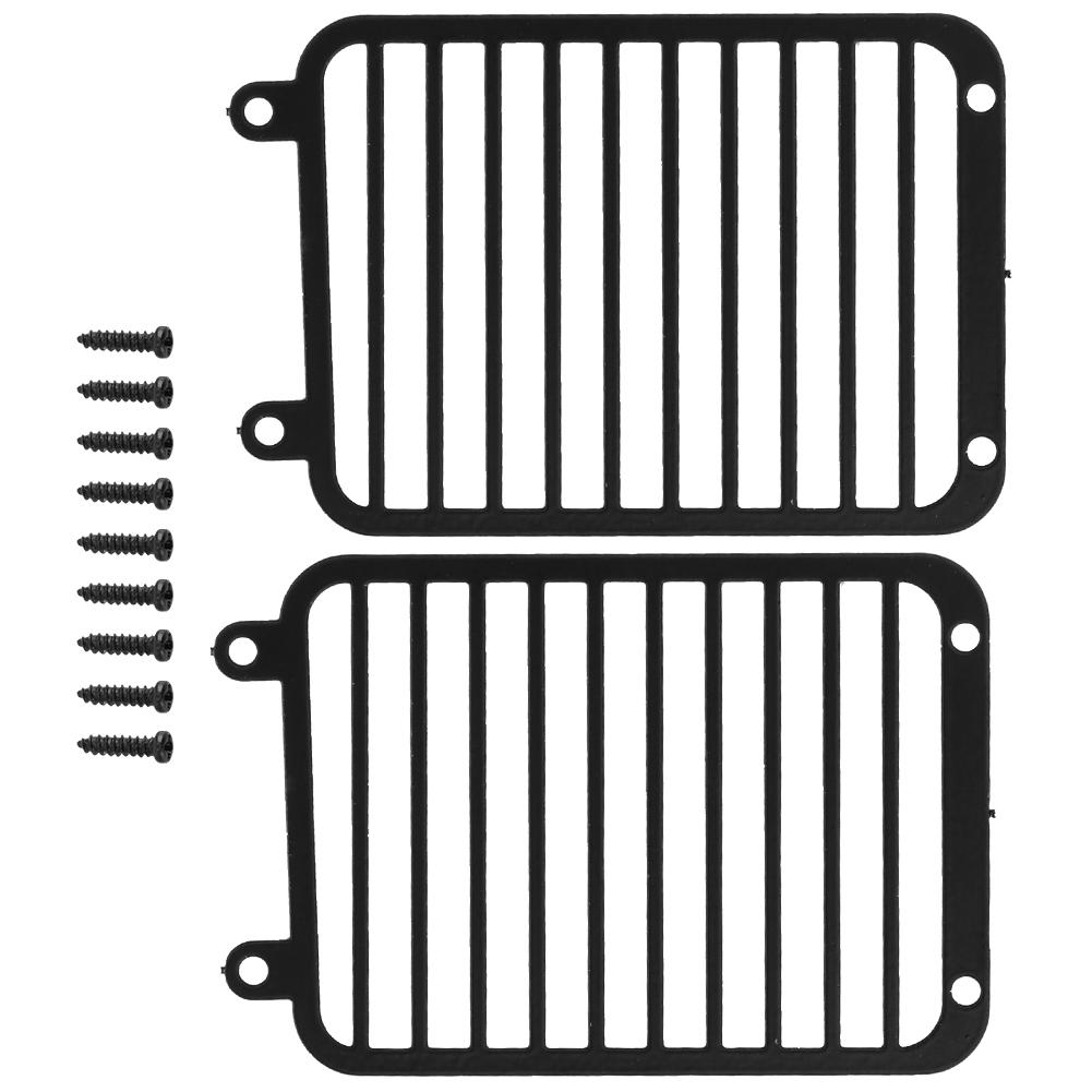 Metal Front Headlight Grille Light Cover for TRAXXAS TRX6 TRX4 1 10 Crawler Car AccessorySilver