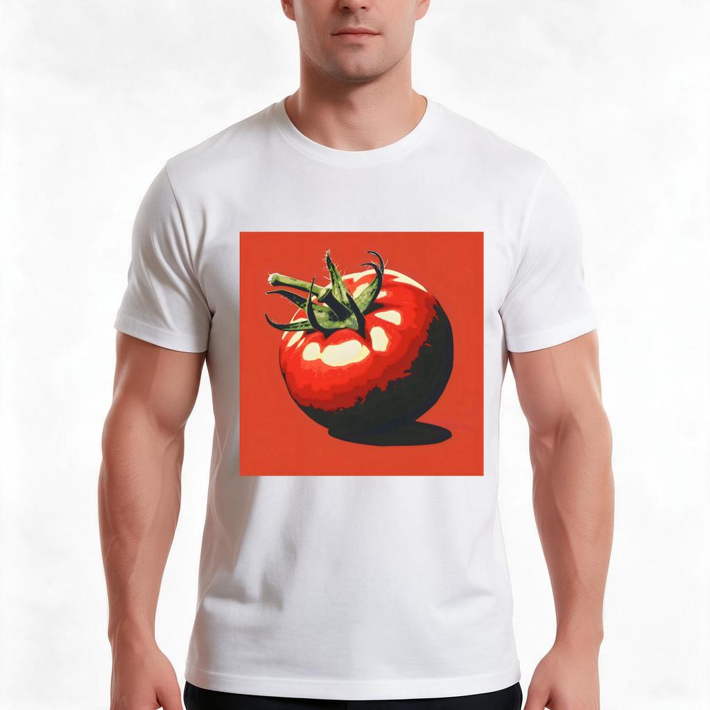 Tomato I Tshirt Summer Casual Cotton Tee Oversized Streetwear Tops Vintage Graphic Print Loose Fit Short Sleeve