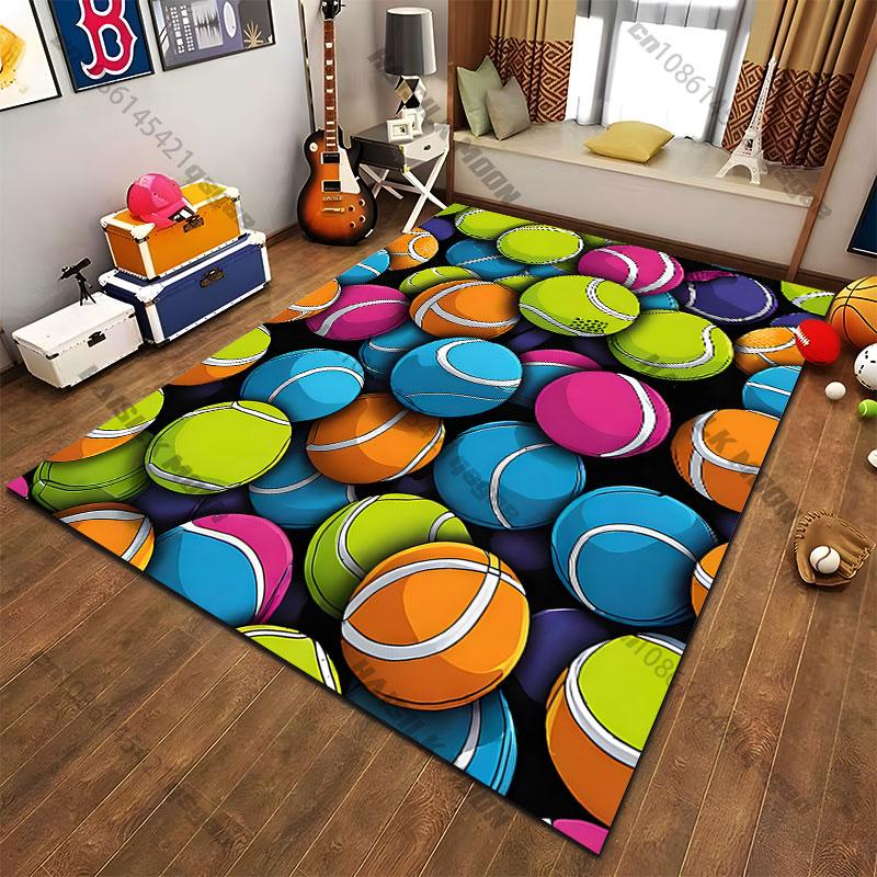 Racchette da tennis palla tappeto Yoga soggiorno decorazione stanza tappetino per gattonare bambini zerbino tappeto da area tappetino per giochi