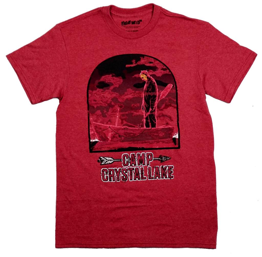 Friday the 13th New Adult T-Shirt Jason In Boat Camp Crystal Lake