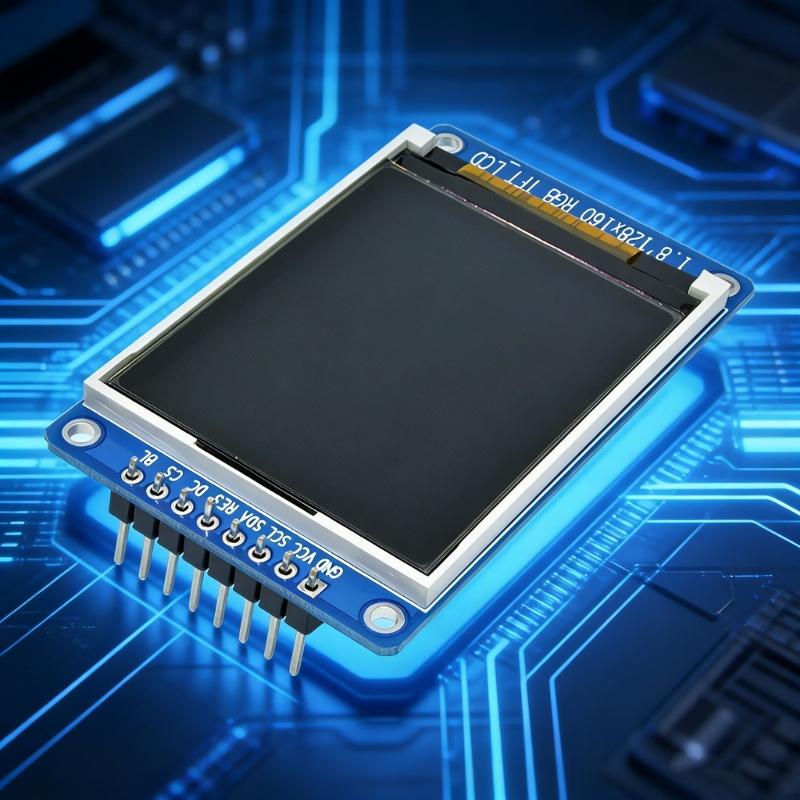 High Resolution SPI TFT Screen Module with 1.8Inch High Resolution Display 3.3V Low Power