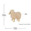 Delicate Faux Pearl Inlaid Sheep Brooch Lightweight Durable Lapel Pin for Graduation Party Daily Outfit Women Accessory