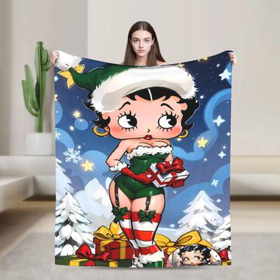 B-Bettys Boops Blanket Multi-size Cozy and Lightweight  Throw Blankets for Couch Sofa and Bed