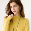 Women's Cashmere Half-High Neck Slim-Fit Sweater - Solid Color, Warm, Versatile for Autumn and Winter