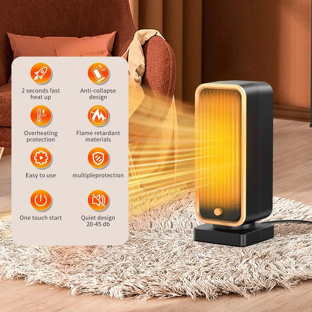 Desktop 500W  ceramic fan heaters for  office warm heater fan Heater portable Neck warmer electric Hand warmer Foot warmer