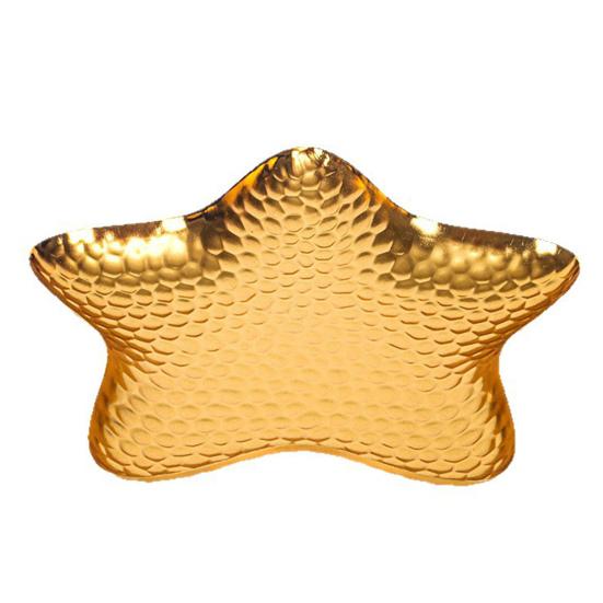 Creative Star-Shaped Metal Dessert Tray Small Appetizer Plate for Cake Fruit