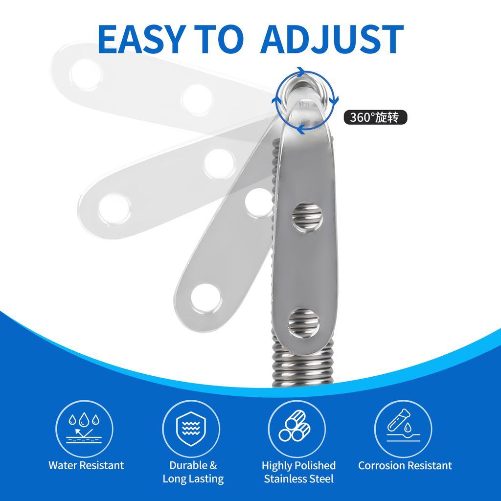 Marine Hardware Boat Spring Hatch Support 2PCS Stainless Steel Top Mounting Bar 8-5/8" Handware for Boats
