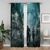 Cybernetic Robots Elegant Room Curtains for Living Room Window Curtain Shades Partition Tulle for Bedroom Home Interior Curtains