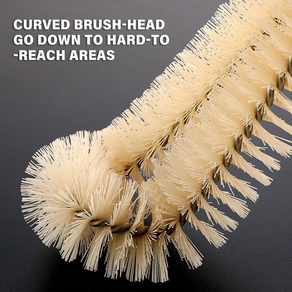 Brosse de nettoyage de bouteilles d'eau, manche en bois Long, brosse de nettoyage de bouteilles d'eau, sans zones mortes pour tasses sous vide, 1 pièce