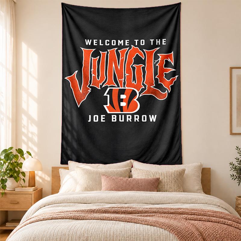Cincinnati Bengals Tapestry Highquality for Decorating Living Room Bedroom Dorm Walls Ideal As Bedroom Wallart Orholiday Gift