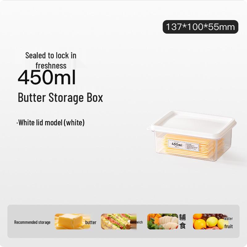 

Buckle Butter & Cheese Slice Organizer - Sealed Fresh-Keeping Storage Box