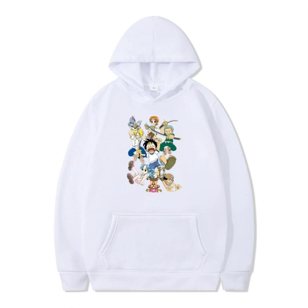Mens Womens Hoodie ONE PIECE Anime Hoodies Streetwear Harajuku Casual Printed Hooded Pullover Sweatshirts