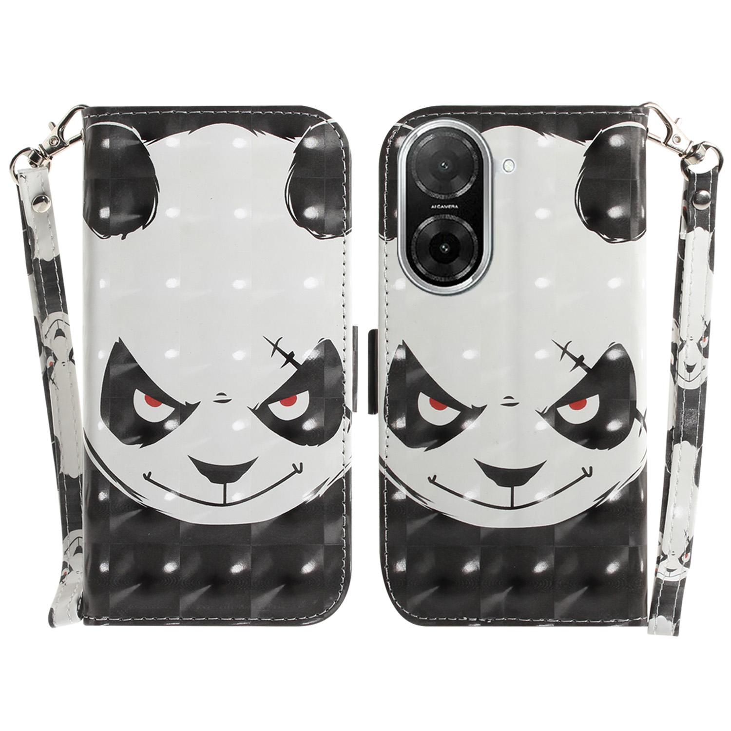 

For Xiaomi Redmi A5 4G (171.7mm)/Poco C71 4G Case Pattern Printing Leather Wallet Phone Cover with Wrist Strap E