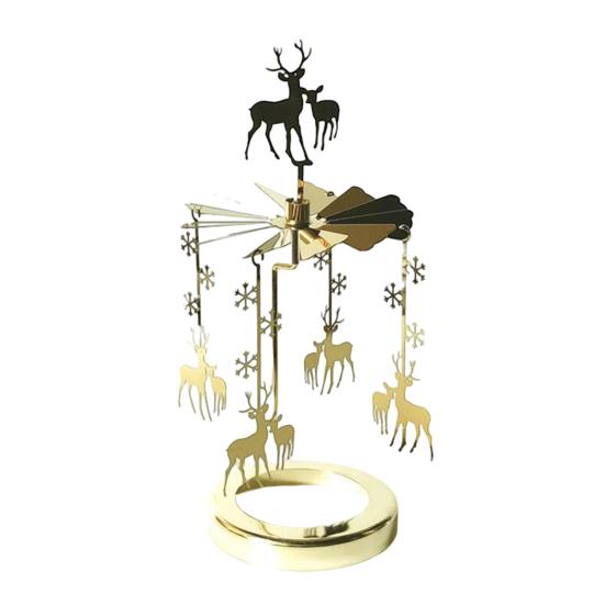 Candle Carousel Topper Rotating Tealight Topper Spinning Carousel Tealight Decoration for Centerpiece Mantel Table Decoration