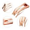Simple Designs Metal Hair Clip with Double Grip Snap Barrettes for Women Hair Secure Hold and Electroplated Color