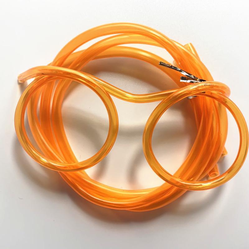 2Pcs Creative Flexible Straw Glasses Soft Reusable Drinking Straws for Kids Halloween Party Supplies A5