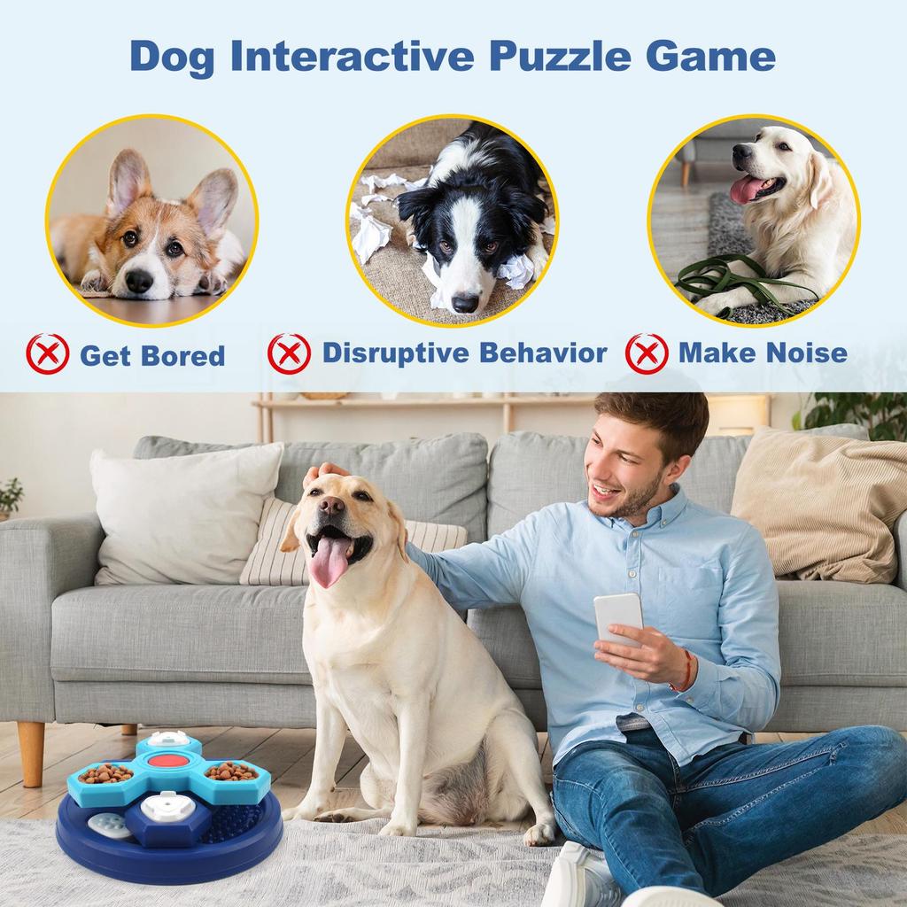 Cross-Border Three-Layer Slow Feeder Rotating Puzzle Bowl for Cats and Dogs
