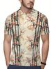 Men'S Short-Sleeve Polo Shirt with Flat Digital Print Pattern - No Texture