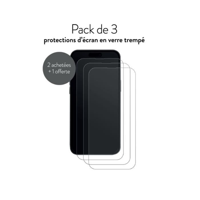 Film De Protection D'écran - WE - iPhone 16 - 3 Verres Trempés - Dureté 9H - Résistant Aux Impacts