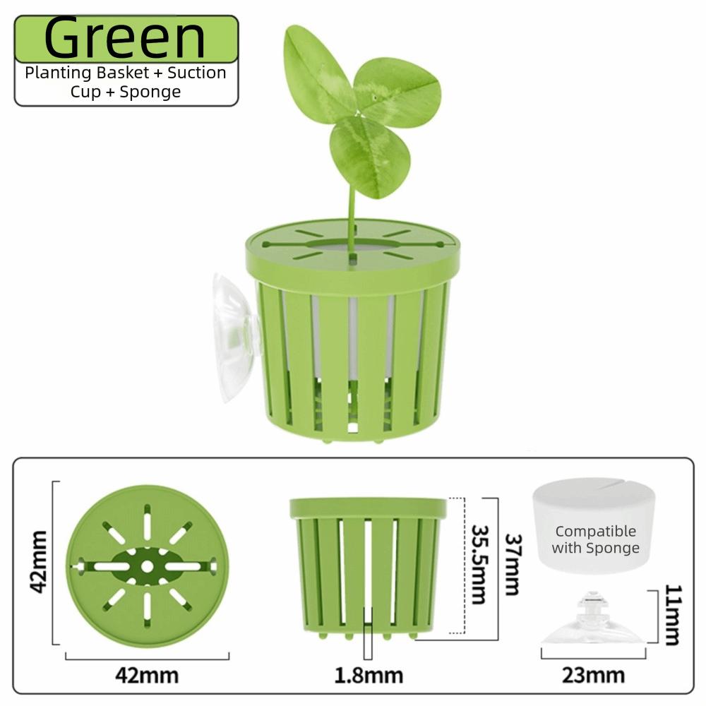 Glass Pot Fish Tank Hydroponic Planting Basket  for Tanks Aquascape Decorations