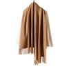 New Solid Color Widened Wool Scarf Light Luxury High End Autumn and Winter Thickened Warm Wool Large Shawl