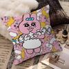 Cute Rabbit Print Pillow Cover, Durable & Machine Washable, Bedroom Decorative Cushion Cover