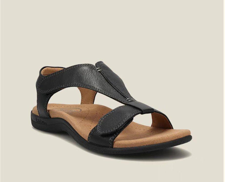 Plus Size Wedge Heel Sandals with Thick Soles and Magic Strap Buckle for Women 38