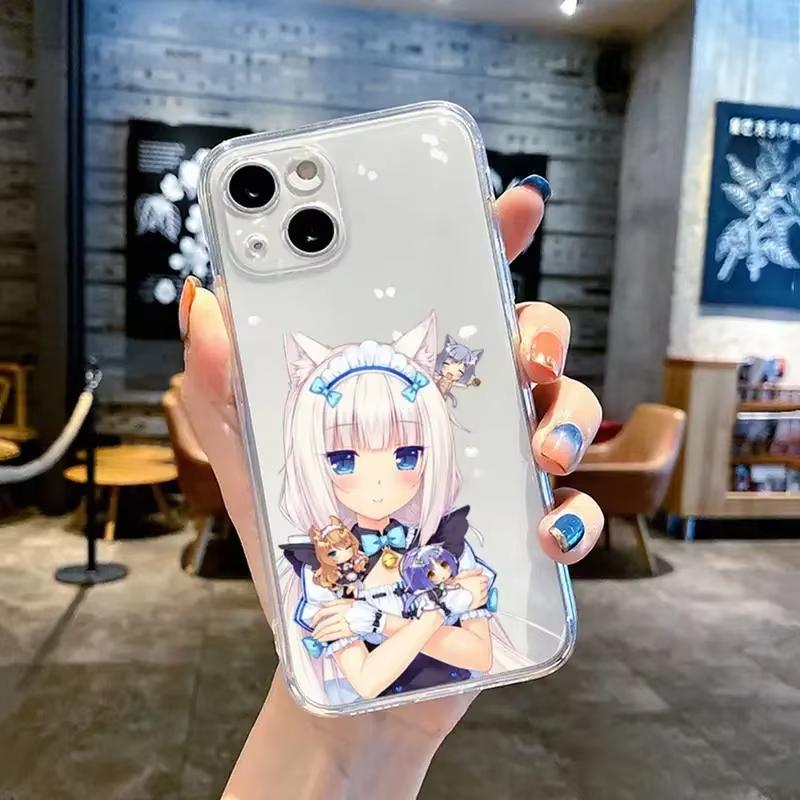 Chocola Nekopara Anime Phone Case For iPhone 17 Air 16e 15 14 13 12 11 Pro Max Plus Mini SE2020 2022 Transparent Cover