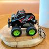 Keychain Pendant Portable Off-Road Racing Design Keyring with Metal Ring Pull-Back Toy Mini Car Keychain Toy