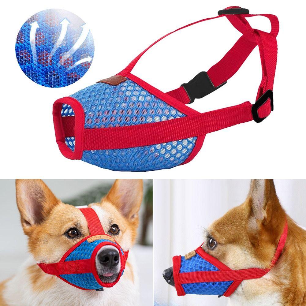 Anti Biting Barking & Chewing Dog Muzzle Soft Mesh Dog Mouth Cover Portable Pet Mouth Mask  Pet