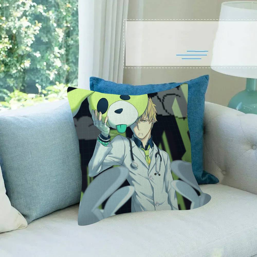 Hot Dramatical Murder Dmmd Noiz Pillow Cover Sofa Cushion Cover Home Room Decoration Children Gift Peach skin 18*18(CM)-1Pcs