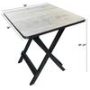 19inch Folding Side Table Portable Lightweight Outdoor Camp Table Adjustable Height Durable Plastic Collapsible Stain Resistant