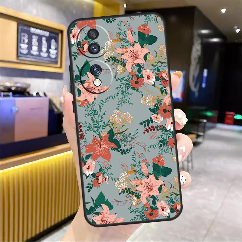Painting Flowers Nature Leaves For Honor Magic 8 7 6 Pro Case For Honor 200 400 50 70 90 Lite X8c X8b X9a X9b X9c X9d Win RT