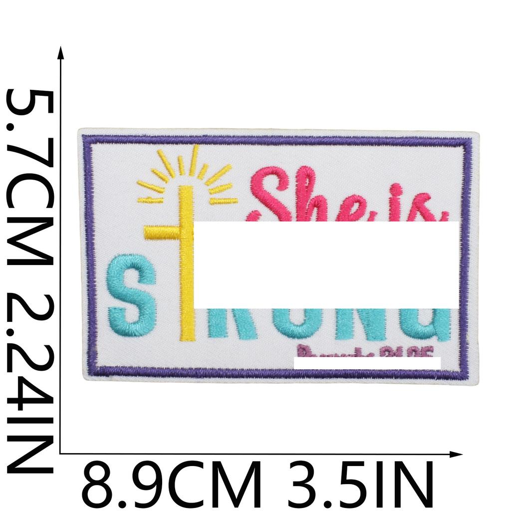 Retro Geometric Cartoon Shape Embroidery Cloth Sticker Denim Jacket Shoes And Hats Ironing Patch Diy Handmade Decorative Embroidery