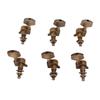 6 Pcs Guitar Tuning Pegs 3L3R Metal Bronze Heavy Internal Gear Electric Guitar Machine Heads Tuning Key