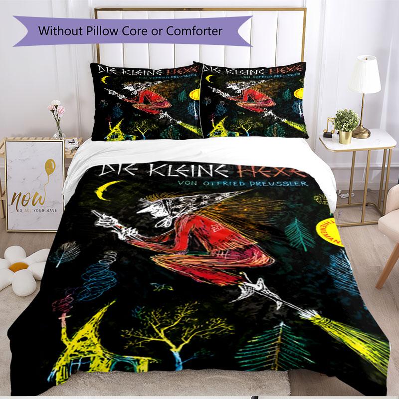 3-teiliges Bettbezug-Set (1 * Bettbezug + 2 * Kissenbezug, ohne Kern), Der Rauber Hotzenplotz Print Weiches Ganzjahres-Bettwäscheset, Heim-Schlafzimmer-Dekoration Geschenk