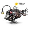 NEW Mechanical Lantern Fish Building Blocks for Kids MOC Assembling Model Bricks Toys Birthday Christmas Halloween gifts
