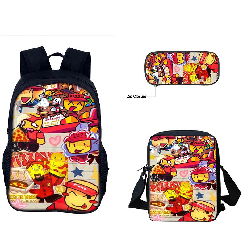 3pcs/set 3D Game Forsaken Gubby Primary and Secondary School Students Schoolbag Backpack shoulder Bag Pencil Bag School Bag