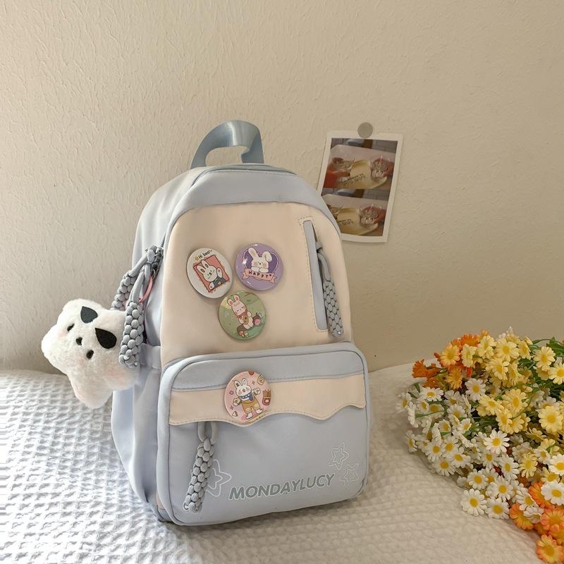 Simple and Versatile Student Backpack Summer New Girls Lightweight Schoolbag College Students Class Outing Backpack