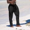 Men Loose Wide Leg Thin Breathable Casual Sports Solid Long Pants