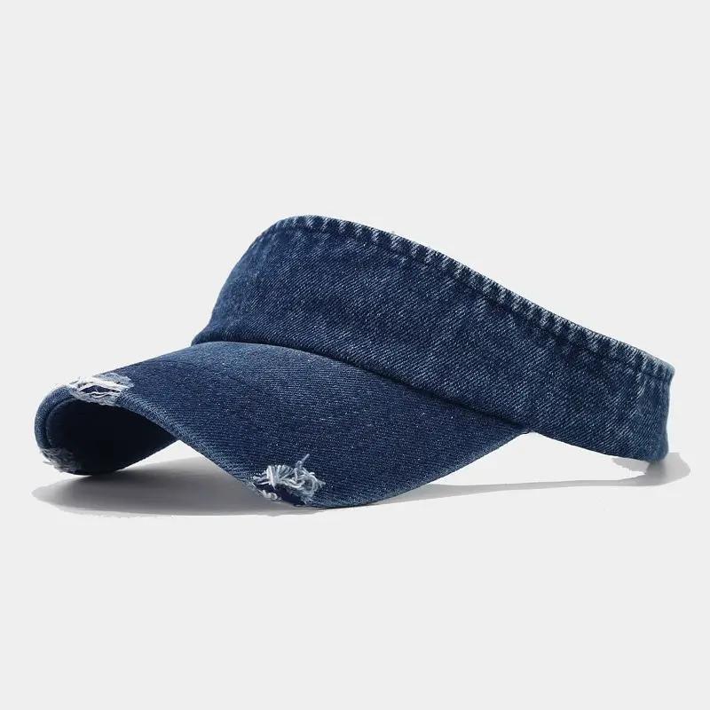 Freedom Outdoors Lente en Zomer Denim Effen Vizieren Baseballpet Verstelbare Zonneklep Voor Mannen en Vrouwen 05 56-61cm wear blauw